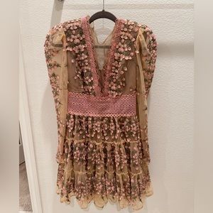 Bronx and Banco Megan Mini Dress in Rose Size Small